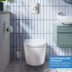 Grohe Solido Start Round toiletset diepspoel - rimless - Grohe Solido inbouwreservoir - softclose toiletzitting - bedieningsplaat chroom SW1244473