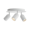QAZQA Ducha - 3 lampes - lampes led dimmables incluses - IP65 - Rond - Blanc SW1477252