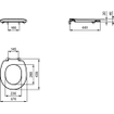 Ideal Standard Contour 21 closetzitting v wandcloset 53cm en 70cm zonder spoelrand wit 0466372
