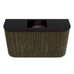 Mondiaz JOYA 73.2cm toiletmeubel - ronding links en rechts kleur Shadow - Wastafel FAYE positie Midden Zonder kraangat kleur Urban. SW1421542