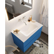 Mondiaz VICAB meuble de salle de bain - 80cm - meuble sous-vasque jeans - 2 tiroirs - lavabo cloud milieu - sans trou de robinet version XL 60cm haut SW1090981