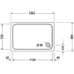 Duravit D Code receveur de douche acrylique rectangulaire 120x80x8.5cm blanc 0295844