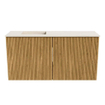 Mondiaz JOYA-DLUX 80cm toiletmeubel - kleur Oak - Wastafel FAYE positie Links Zonder kraangat kleur Meli. SW1423929