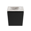 MONDIAZ TURE-DLUX Meuble toilette - 40cm - Urban - EDEN - vasque Glace - position gauche - sans trou de robinet SW1103133