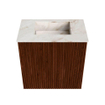 Mondiaz JOYA-DLUX 40cm toiletmeubel - kleur Ruby - Wastafel FAYE positie Midden Zonder kraangat kleur Frappe. SW1423474