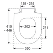 Pressalit Série 345 abattant WC avec couvercle softclosing blanc GA88067