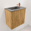 Mondiaz JOYA-DLUX Meuble de toilette 40cm - couleur Chêne - Vasque FAYE position Gauche 1 trou de robinet couleur Sombra. SW1424223