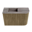 Mondiaz JOYA-DLUX Meuble de toilette 61,6cm - arrondi droit couleur Dusk - Vasque FAYE position Gauche Sans trou de robinet couleur Oza. SW1425999