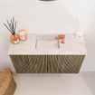 Mondiaz JOYA-DLUX 70cm toiletmeubel - kleur Dusk - Wastafel FAYE positie Midden 1 kraangat kleur Ostra. SW1423362