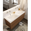 Mondiaz VICA ensemble de meuble de salle de bain - 120cm - meuble sous-vasque repos - 4 tiroirs - lavabo cloud double - sans trou de robinet version XL 60cm de haut SW1089723