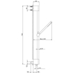 Xenz Pure Ensemble barre de douche 70cm avec prise murale intégrée chrome Brillant SW104785