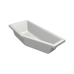 Baignoire compacte Xenz Society - 180x80cm - avec trop-plein - sans bonde - Installation d'angle gauche - Acrylique Blanc SW103185