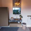 Mondiaz ALAN-DLUX Ensemble de meuble - 100cm - meuble Smoke mat - 1 tiroir - Lavabo Cloud Lava suspendu - vasque Droite - 1 trou de robinet SW808070