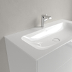 Villeroy & Boch Finion Lavabo pour meuble 100x50cm avec 1 trou pour robinetterie ceramic+ sans trop-plein blanc SW106528