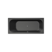 Xenz Aruba Ligbad - 170x75x48 - afvoer Midden - acryl - ebony SW102887