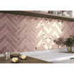 Terravito Pavero carreau mural - 7.5x30cm - 8.6mm - Rectangulaire - Rose brillant SW647473
