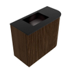 Mondiaz JOYA 51.6cm toiletmeubel - ronding rechts kleur Walnut - Wastafel FAYE positie Links Zonder kraangat kleur Urban. SW1421353