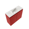 MONDIAZ TURE-DLUX Meuble toilette - 60cm - Fire - EDEN - vasque Ostra - position centrale - 1 trou de robinet SW1104809