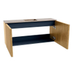 Mondiaz JOYA-DLUX Meuble de salle de bains 90cm - couleur Oak - Vasque FAYE position Milieu 1 trou de robinet couleur Saba. SW1424181