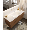 Mondiaz VICA ensemble de meuble de salle de bain - 120cm - meuble sous-vasque repos - 2 tiroirs - lavabo cloud milieu - sans trou de robinet version XL 60cm haut SW1089745