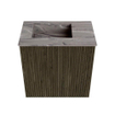 Mondiaz JOYA-DLUX 40cm toiletmeubel - kleur Shadow - Wastafel FAYE positie Links Zonder kraangat kleur Sombra. SW1425174