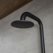 Fortifura Outdoor Deluxe Douche de jardin à poser avec douchette et douche pluie noir mat SW704716