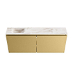 MONDIAZ TURE-DLUX Meuble de toilettes 120cm Oro. EDEN lavabo Frappe position gauche. Avec 1 trou de robinet. SW1102908