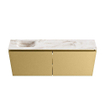 MONDIAZ TURE-DLUX Meuble toilette - 120cm - Oro - EDEN - vasque Frappe - position gauche - 1 trou de robinet SW1102908