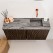 Mondiaz JOYA-DLUX Meuble de salle de bains 80cm - couleur Walnut - Vasque FAYE position Droite Sans trou de robinet couleur Sombra SW1424721