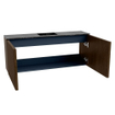 Mondiaz JOYA-DLUX 100cm meuble de salle de bains - couleur Walnut - Vasque FAYE position Milieu Sans trou de robinet couleur Lava. SW1422460