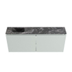 MONDIAZ TURE-DLUX Meuble de toilettes 120 cm Greey. Lavabo EDEN Lava position gauche. Sans trou de robinet. SW1103807