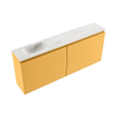 MONDIAZ TURE-DLUX Meuble toilette - 120cm - Ocher - EDEN - vasque Ostra - position gauche - 1 trou de robinet SW1104983