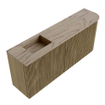 Mondiaz JOYA-DLUX 101.6cm meuble de salle de bains - arrondi droit couleur Dusk - Vasque FAYE position Gauche Sans trou de robinet couleur Arena. SW1425778