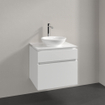 Villeroy & Boch Legato Meuble sous lavabo avec 2 tiroirs pour lavabo à poser 60x50x55cm blanc brillant 0124621