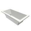 Baignoire Xenz Society - 175x80cm - avec trop-plein - sans bonde - Acrylique Blanc SW103085