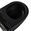 Aloni Pro Toilet suspendu - 36x49x32cm - chasse tourbillonnante - sans rebord - avec abattant - softclose - quick release - compact - noir mat SW1446224