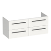 BRAUER Trust wastafelonderkast 120 excl. opbouwgrepen 4 softclose lades en 2 sifon uitsparingen - mat wit SW1203974