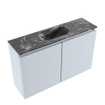 MONDIAZ TURE-DLUX Meuble toilette - 80cm - Clay - EDEN - vasque Lava - position centrale - sans trou de robinet SW1103767