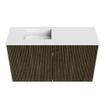 Mondiaz JOYA 70cm meuble de toilette - couleur Shadow - Lavabo FAYE position Gauche Sans trou de robinet couleur Talc. SW1421403