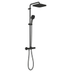 Grohe Tempesta 250 Cube Douche pluie - 113.2cm - pomme de douche 25cm - douchette carrée - 2 jets - thermostatique - noir mat SW1077349