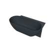 Arcqua Havana Baignoire semi-autoportante - 170x80cm - droite - anthracite mat SW1224214