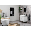 Eurom Sani 600 Comfort Panneau Infrarouge salle de bain 115x46.5cm Wifi 600watt Verre Noir SW656482