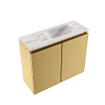 MONDIAZ TURE-DLUX Meuble toilette - 60cm - Oro - EDEN - vasque Glace - position droite - sans trou de robinet SW1103447