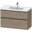 Duravit D-neo Meuble sous vasque 98.4x45.2x62.5cm 2 tiroirs Chêne (terra) mat SW640778