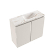 MONDIAZ TURE-DLUX Meuble toilette - 60cm - Linen - EDEN - vasque Frappe - position droite - 1 trou de robinet SW1102870