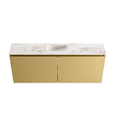 MONDIAZ TURE-DLUX Meuble toilette - 120cm - Oro - EDEN - vasque Frappe - position centrale - sans trou de robinet SW1102911