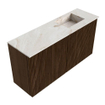 Mondiaz JOYA-DLUX Meuble de toilette 80cm - couleur Walnut - Vasque FAYE position Droite 1 trou de robinet couleur Frappe SW1422284