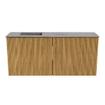 Mondiaz JOYA-DLUX 90cm toiletmeubel - kleur Oak - Wastafel FAYE positie Links Zonder kraangat kleur Oza. SW1424092