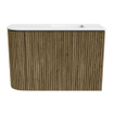 Mondiaz JOYA 61.6cm toiletmeubel - ronding links kleur Dusk - Wastafel FAYE positie Rechts 1 kraangat kleur Talc. SW1421587