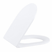QeramiQ Dely Ensemble de toilette - réservoir encastré Qeramiq Flush - abattant slim - plaque de commande en plastique gris clair - boutons rectangulaires - blanc mat SW1579120